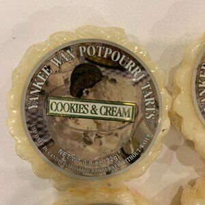4 Yankee Candle Wax Tarts COOKIES & CREAM Rare and Retired Label